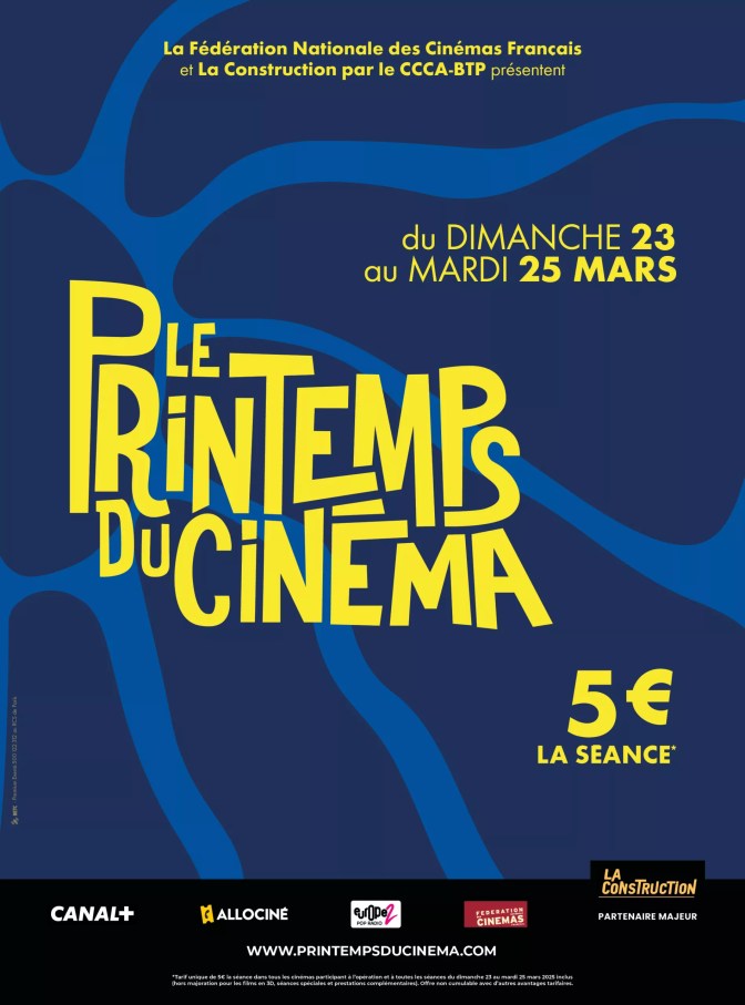Bon plan : le printemps du cinéma revient du diamnche 23 au mardi 25 mars 2025. Les places de cinémas sont au prix unique de 5€, de quoi voir les films du festival de cinéma espagnol de Nantes à petit prix au Katorza. 