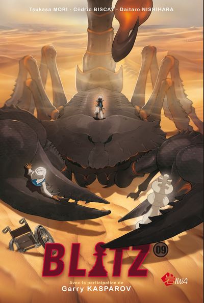 Blitz tome 9 aux éditions Iwa de Tsukasa Mori, Cédric Biscay et Daitaro Nishihara avec la participation de Garry Kasparov. 