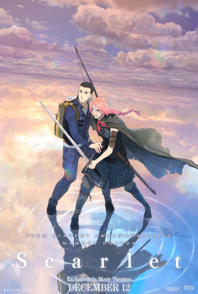 Affiche du film Scarlett de Mamoru Hosoda présenté en séance spéciale en première française au festival Les Utopiales à Nantes en 2025 science-fiction 